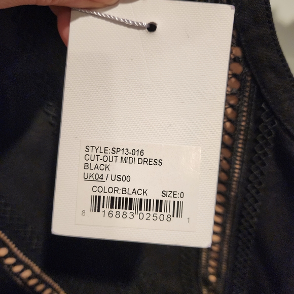 Self-Portrait Black Cutout Midi Dress - Picture 11 of 11